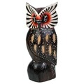 Set 3 decoratiuni, Owl, Creaciones Meng, lemn de arbore de matase