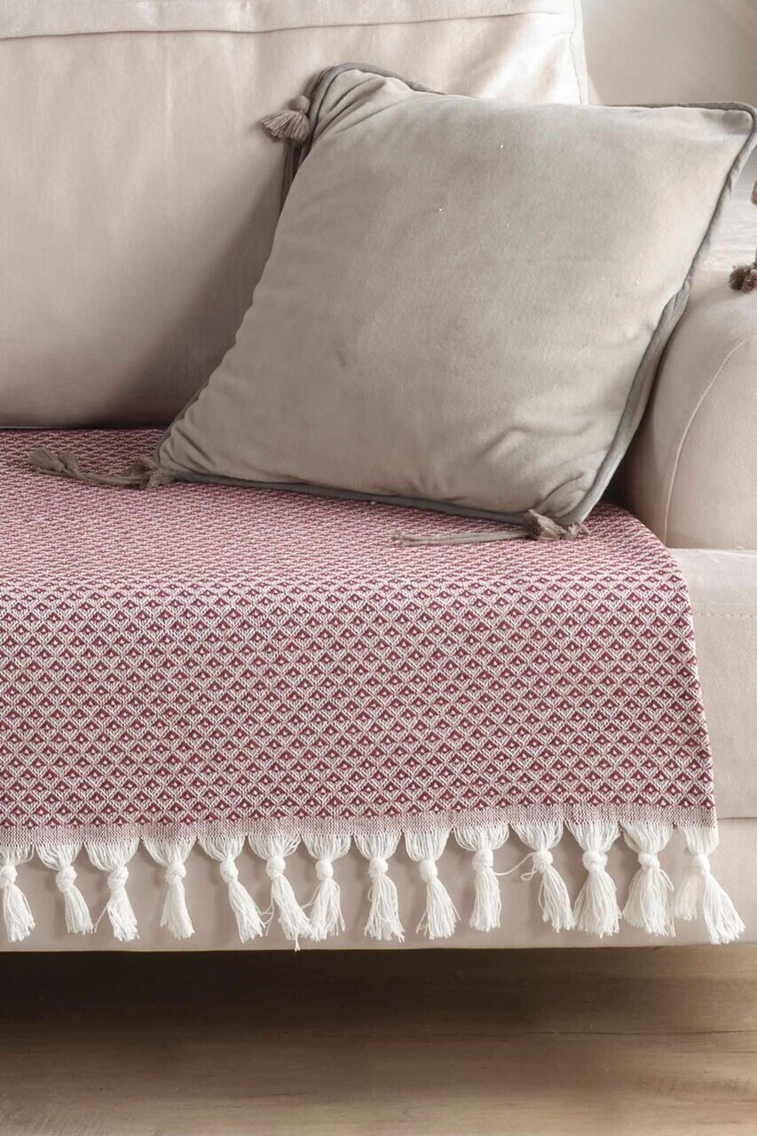 Cuvertura de pat, L'essentiel Maison, 115, Bumbac, Rosu claret — imaginea 2