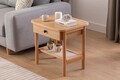 Noptiera, Howard, Daisy Drawer, 55x55x45 cm, MDF , Natural/Lemn