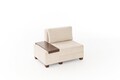 Fotoliu extensibil, Balcab Home, 825BLC4712, Lemn, Crem