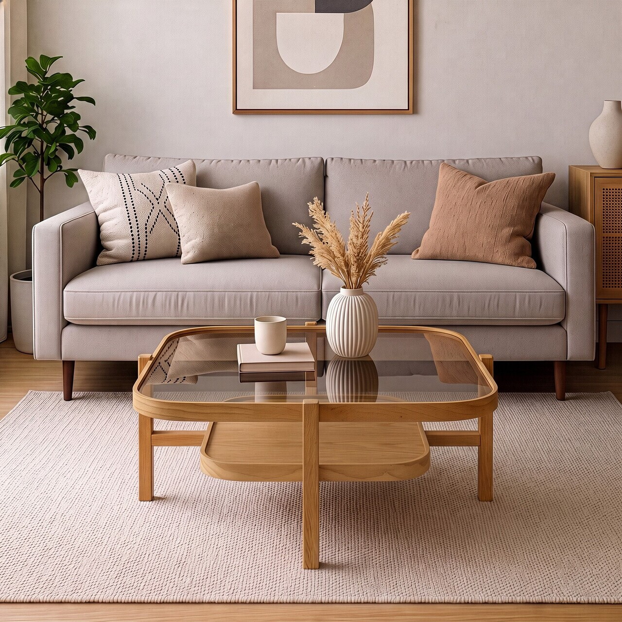 Masuta de cafea, Hanah Home, Olimpus 90, 90x48x90 cm, LEMN MASIV DE STEJAR, Stejar