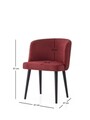 Set scaune 4 piese, Nmobb, Soft, Negru/Rosu