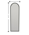 Oglinda decorativa, Siam, Emma, 50x160x2.2 cm, MDF , Negru