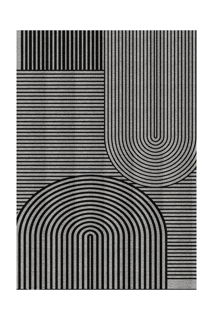 Covor, CLR-7188GRİ-9, 160x250 cm, Poliester, Negru — imaginea 2