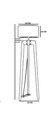 Lampadar, Luin, 534LUN4421, Lemn de brad, Nuc / Negru