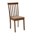 Set masa si 4 scaune Diego, Pakoworld, 112x72x74 cm, MDF/lemn de cauciuc, maro/maro