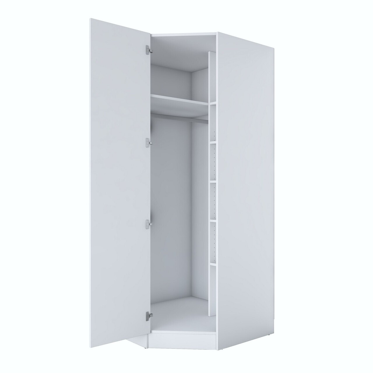 Dulap pentru haine, Hanah Home, BA140, 91x210x57.5 cm, PAL melaminat, Alb - view 8