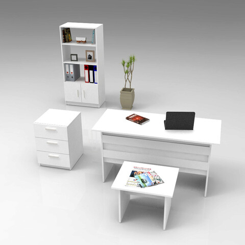Set mobilier de birou, locelso, vo11, alb