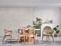 Set masă și scaune (6 piese), Fairfax, Soho, Alb / Natural
