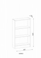 Biblioteca Wooden Art, Cella White, 60x100x19.5 cm
