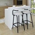 Masa de bucatarie, Hanah Home, 2798, 120x100x80 cm, PAL MELAMINAT, Alb
