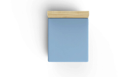 Cearceaf cu elastic pat dublu (it), blue, patik, bumbac