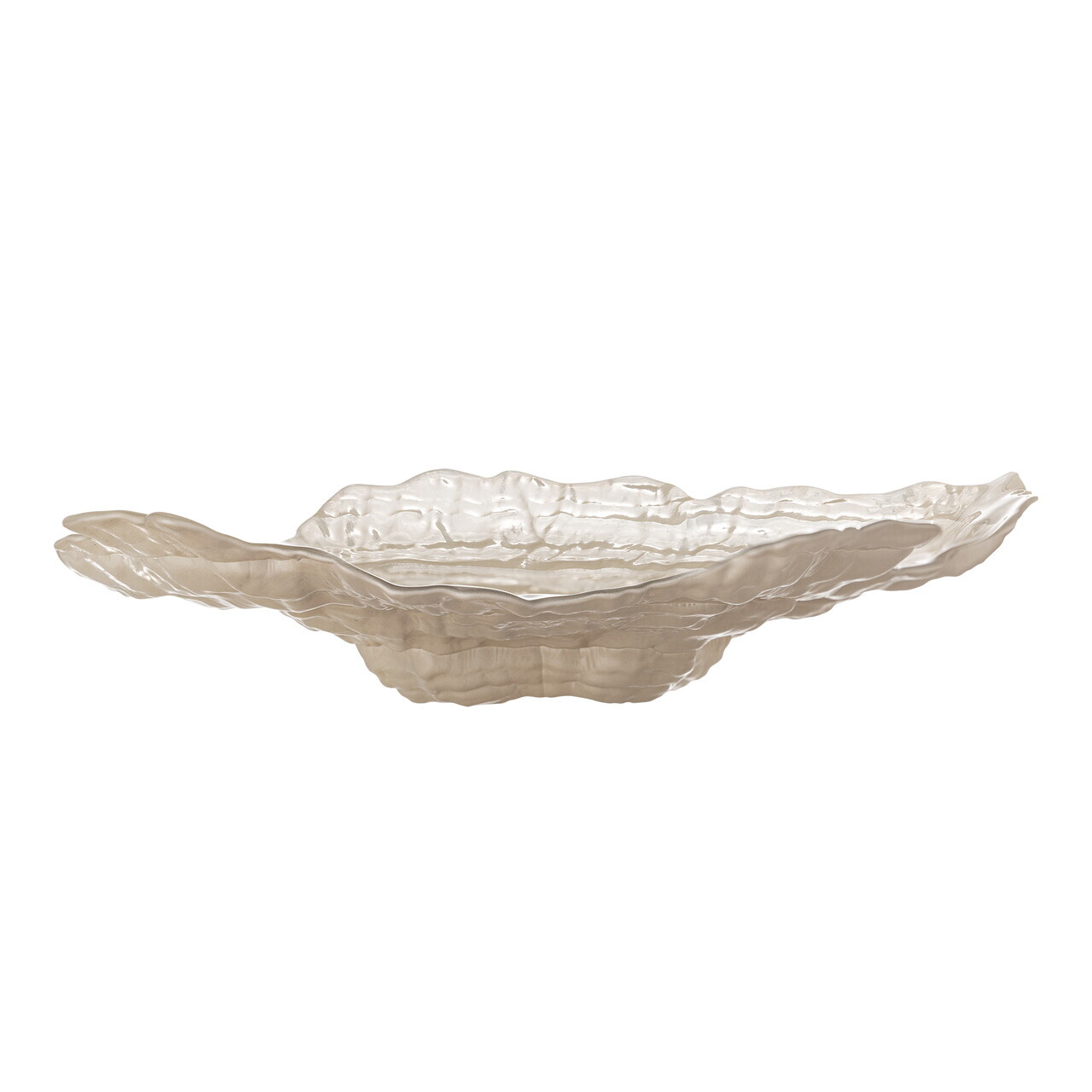 Bol decorativ, Bloomingville, Aiku, 38x29x7 cm, sticla, natural - imagine 2