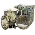 Cana cu infuzor Art Gallery, Duo, 330 ml, portelan, verde