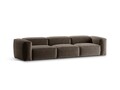 Canapea 4 locuri, Bergamo, Cosmopolitan Design, 364x108x70 cm, tesatura structurata, cappuccino