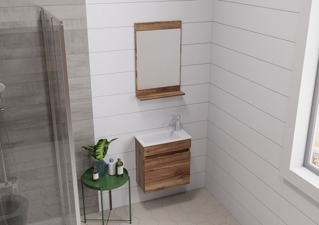 Set mobilier de baie (2 piese), Hanah Home, Passero 50, Pin - view 3