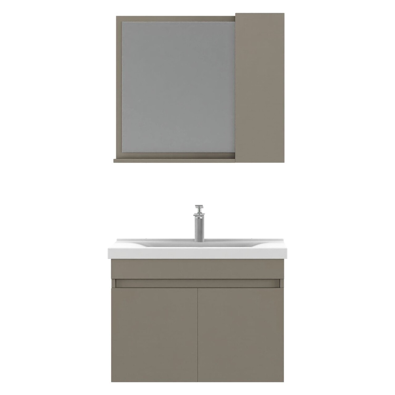Set mobilier de baie (2 piese), Hanah Home, Amore 80, Latte - view 3