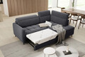 Coltar extensibil dreapta 3 locuri ELTAP, RT-05AS, Barea, 208x160x100 cm, lemn/poliester, gri inchis