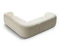Coltar simetric 5 locuri, Kate, Micadoni, 252x252x76 cm, tesatura structurata, bej deschis