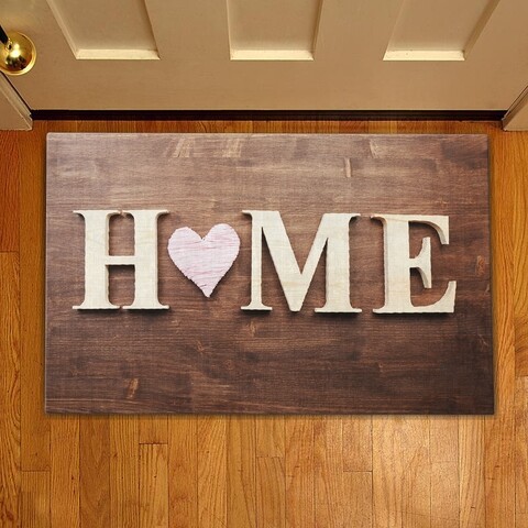 Covoras de intrare Home, Casberg, 38×58 cm, poliester, maro Casberg