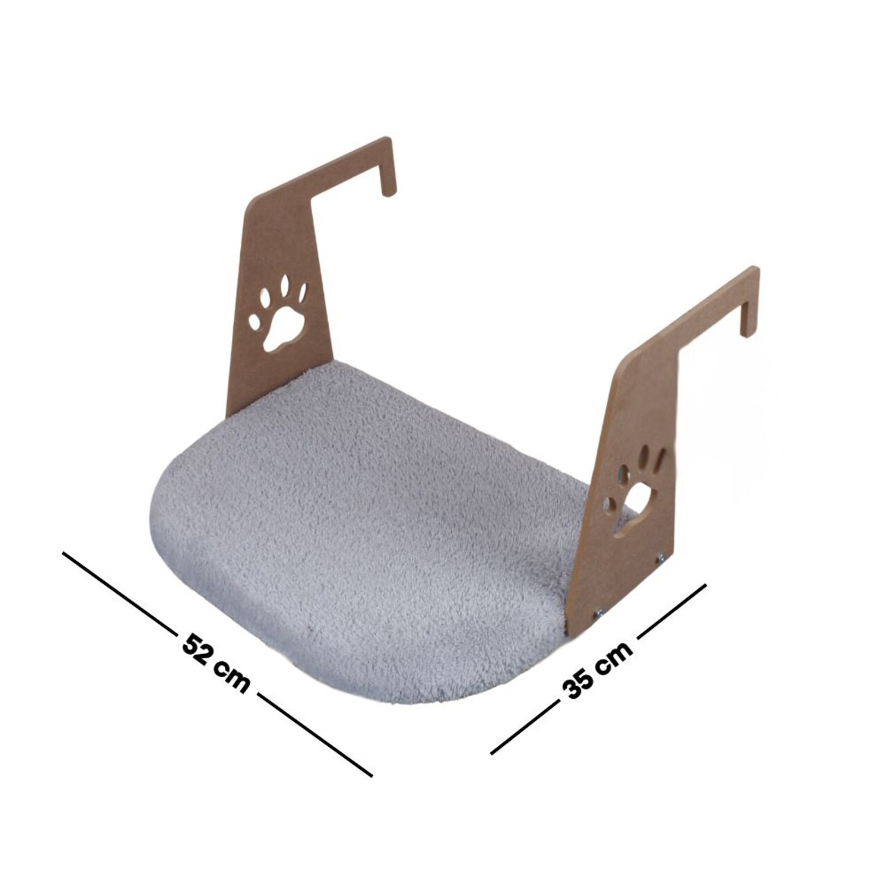 Pat pentru pisici, Paws &amp; Whiskers, Riana, Tesatura Welsoft, Gri - view 2