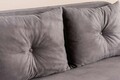 Canapea extensibilă cu 2 locuri, Futon, 859FTN2718, Metal , Gri