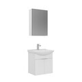 Set Dulap de Baie cu Chiuvetă și Oglindă (2 Piese), Hanah Home, Purus 55, Alb