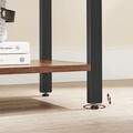 Biblioteca cu 6 rafturi Vasagle Ladder, 80x30x186 cm, PAL/otel, maro