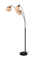 Lampadar Lumina, TRIO, 31x71x200 cm, 10W, 3x E14, metal, negru mat