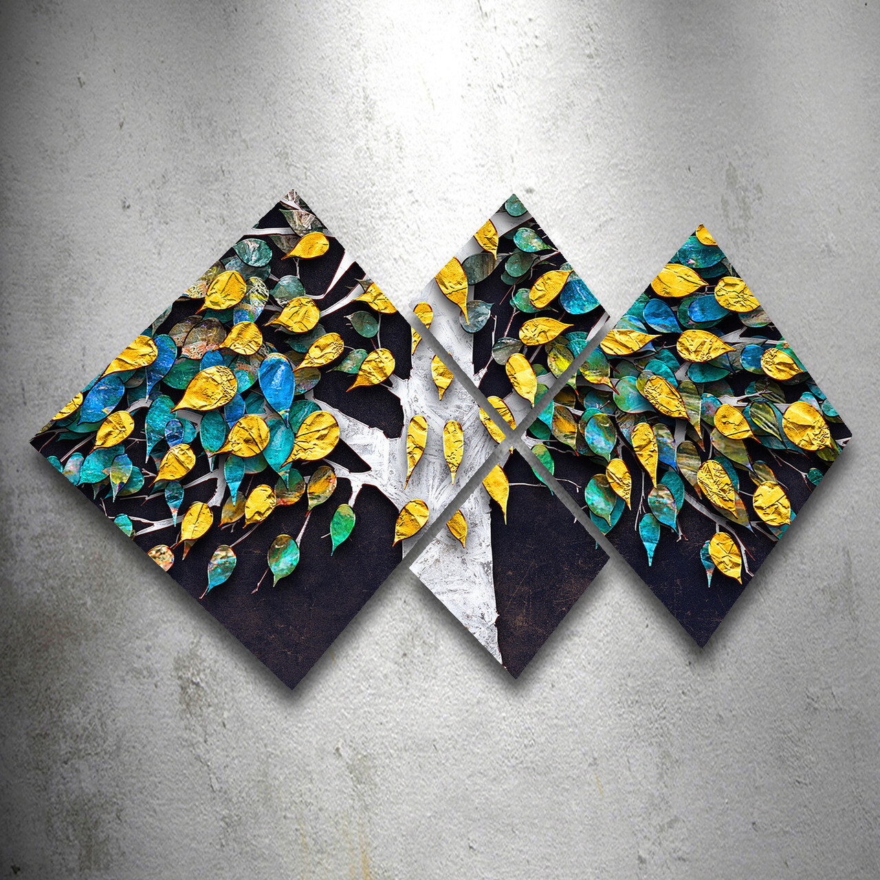 Set 4 tablouri decorative, 4MDF1698297571, MDF, Imprimat UV, Multicolor - 1 | YEO