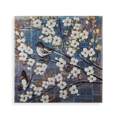 Tablou decorativ Branch Bloom, Versa, 80 x 80 cm, canvas