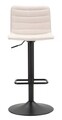 Set 2 scaune de bar Lift High White, Mauro Ferretti, 43x49.5x85.5 cm, inaltime ajustabila, fier/poliester, negru/alb