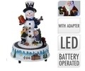 Decoratiune luminoasa Snowman and children, 20 LED-uri, 15.5x22 cm, multicolor