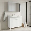 Set Dulap de Baie cu Chiuvetă și Oglindă (2 Piese), Hanah Home, Purus 100, Alb