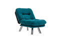 Canapea extensibilă cu 1 loc, Futon, 859FTN2322, Metal, Verde petrol