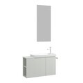 Set Dulap de Baie cu Chiuvetă și Oglindă (2 Piese), Hanah Home, Ferla 80, Cașmir mat