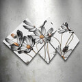 Set 4 tablouri decorative, 4MDF1524028472, MDF, Imprimat UV, Multicolor