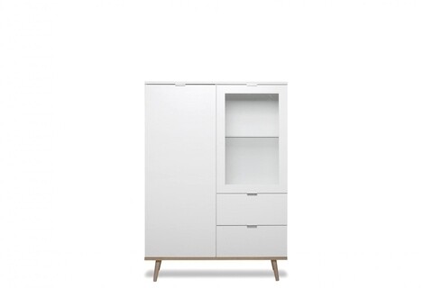 Comoda, Finori, Goteborg 53, 100 x 140 x 40 cm, PAL/lemn/metal, sonoma/alb 100
