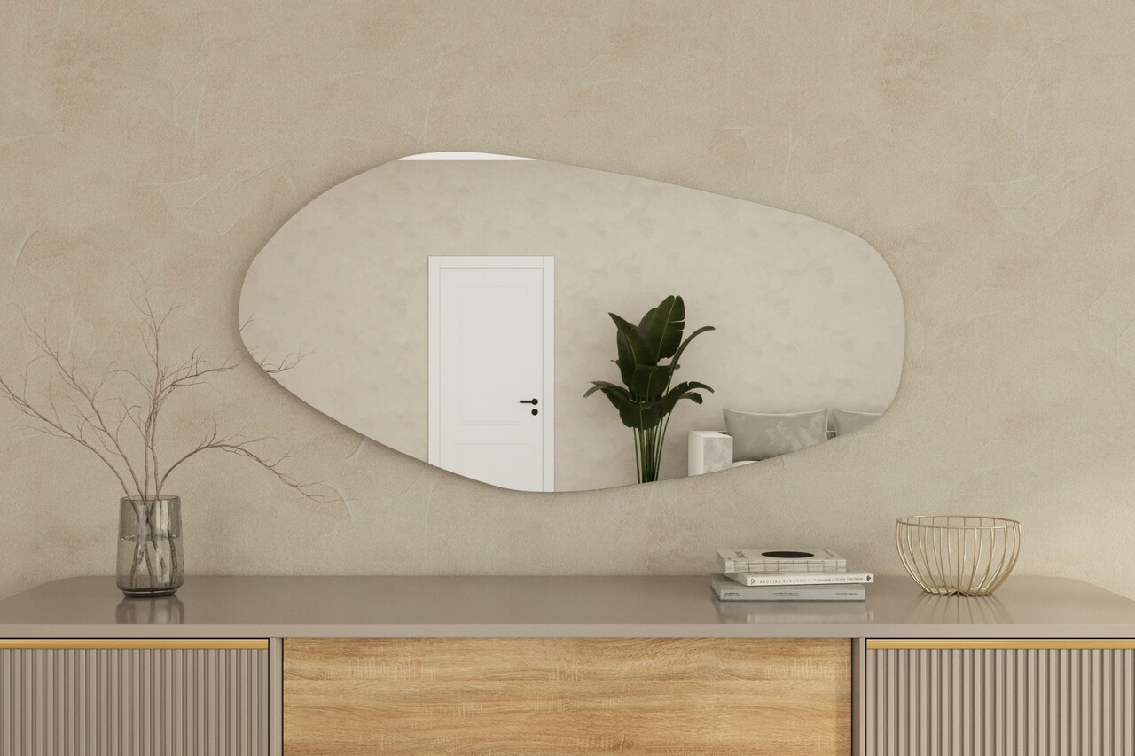 Oglinda decorativa, Siam, Bella, 60x120x2.2 cm, Negru - 1 | YEO