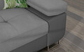 Coltar extensibil stanga 4 locuri ELTAP, Armd-25, Armando, 289x203x85 cm, lemn/poliester, gri deschis/gri inchis