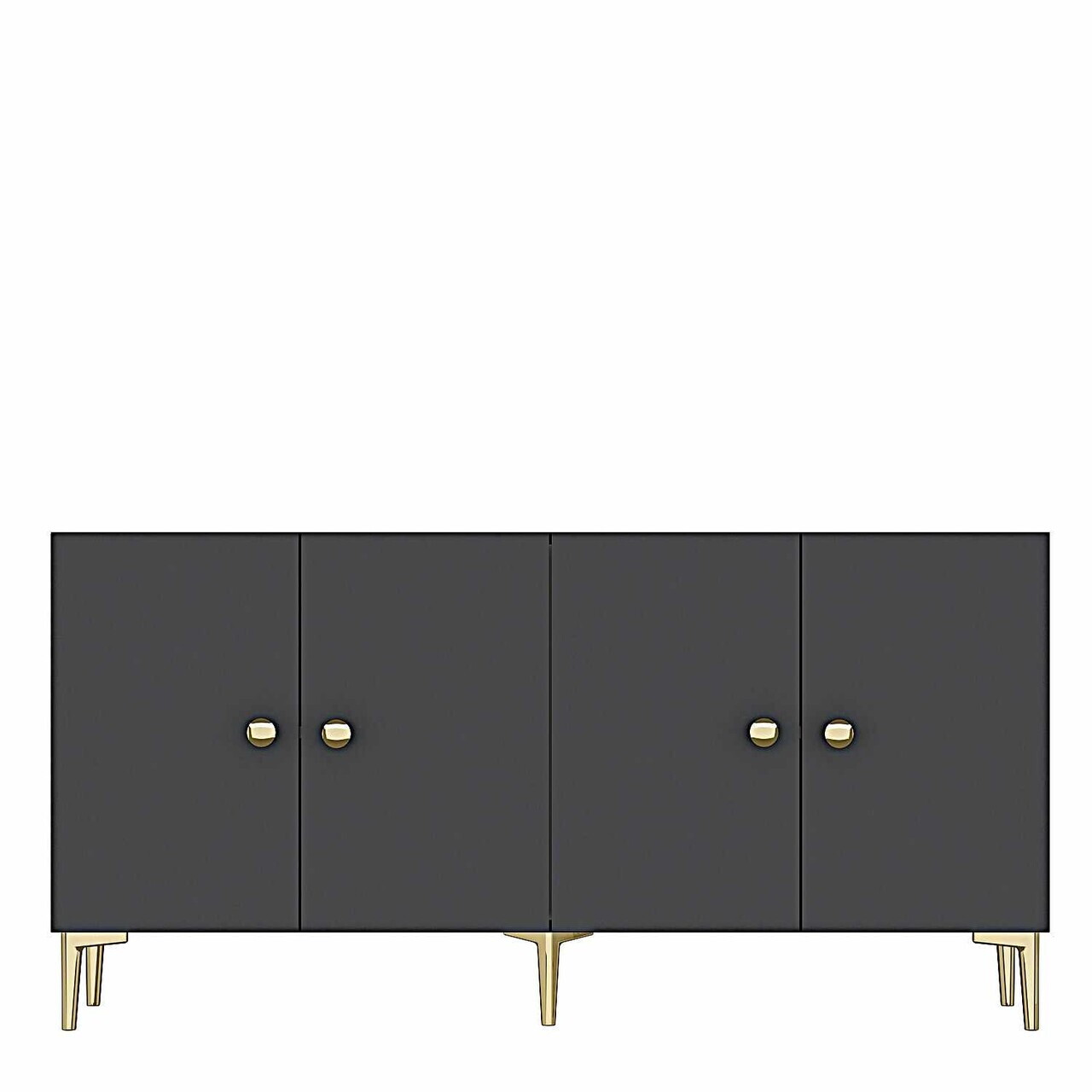 Consola, Hanah Home, Squarel 180, 180x75x32 cm, Antracit — imaginea 4