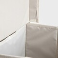 Cos de rufe cu 2 compartimente Davey, Homla, 50x36x65 cm, poliester/in/bambus, alb/negru