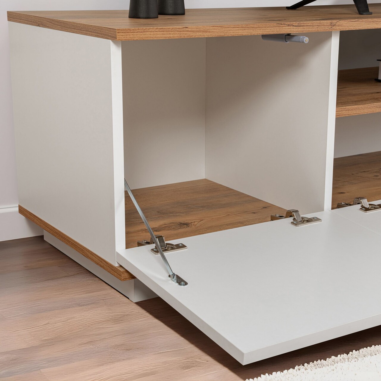 Comoda TV, Hanah Home, Veramont, 180x44.6x44.5 cm, Alb/Pin Atlantic - view 4