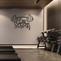 Decoratiune de perete, Be Strong, Metal, Dimensiune: 34 x 50 cm, Negru