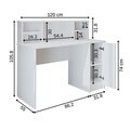 Birou, Hanah Home, 2638, 120x105.8x55 cm, PAL MELAMINAT, Alb