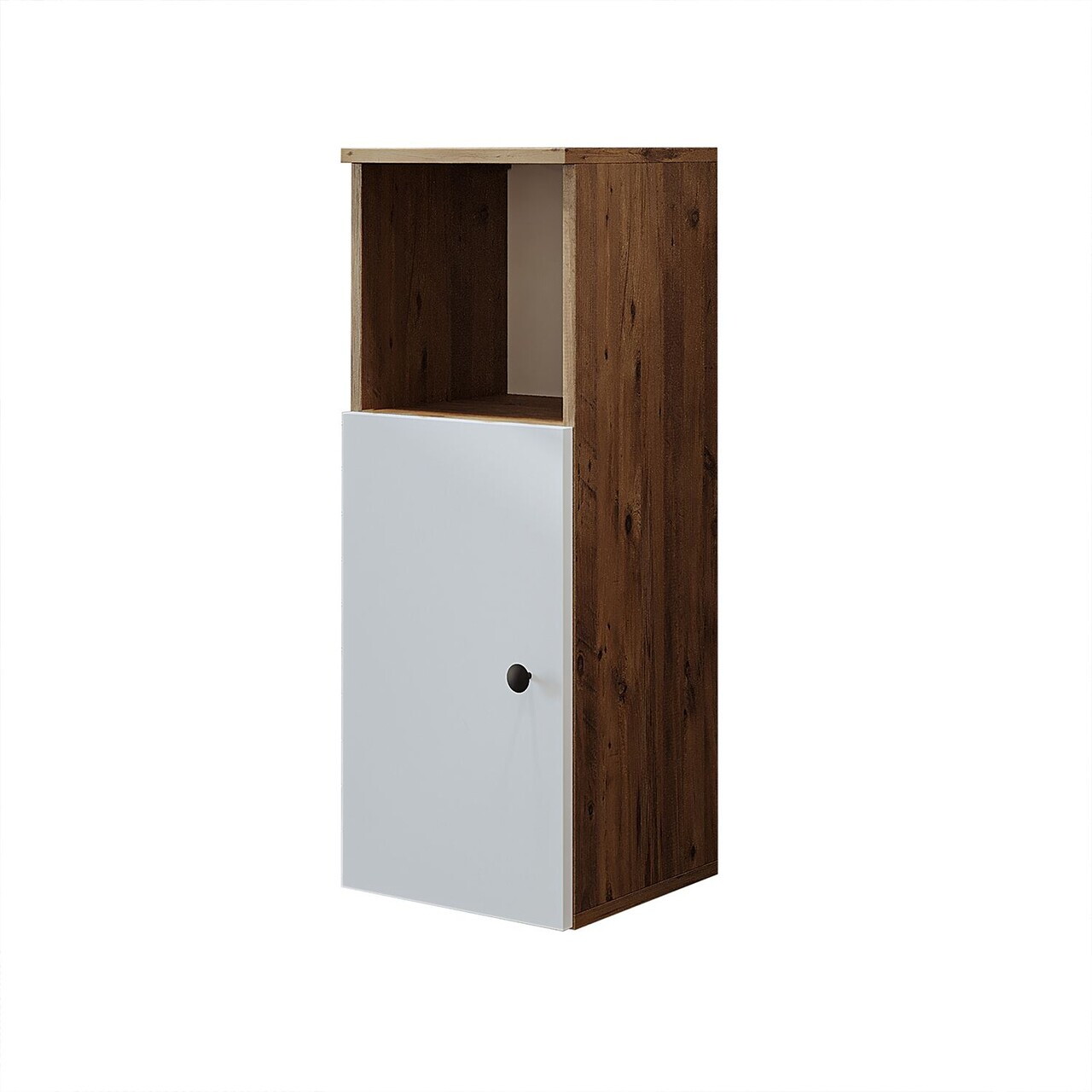 Dulap de baie, Hanah Home, 2468, 35x90x30 cm, MDF, Pin Atlantic / Alb — imaginea 6