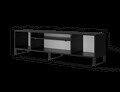 Comoda TV ADRK, Femur, 200x41x53 cm, PAL laminat, negru