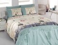 Lenjerie de pat pentru o persoana Galata v2, Majoli Home Collection, 3 piese, 160x240 cm, bumbac ranforce, multicolor