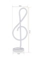 Lampa de masa, Curlux, 509CRL1110, Aluminiu, Alb