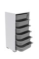 Dulap multifunctional, Estella, Bronz 6N, Alb/Gri